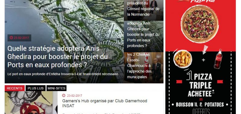 sponsored Ads pizza hut sur shems.fm