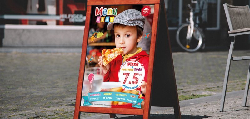 Chevalet Kids Menu Pizza Hut