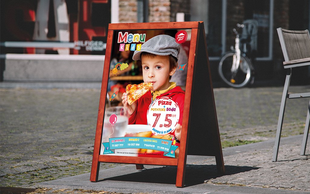 Chevalet Menu kids Pizza Hut