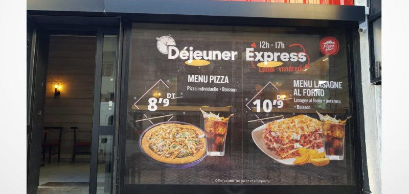 Pizza Hut Tunisia restaurant packaging