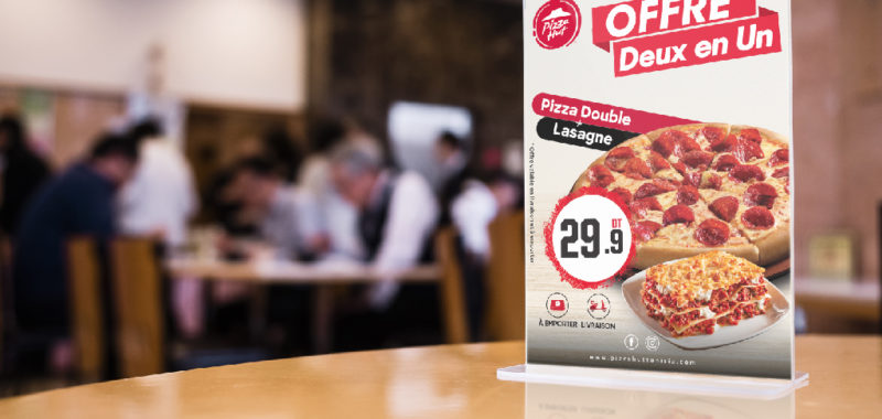 Design and print Pizza Hut poster stand