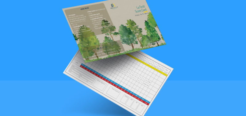 Design Score card parcours la foret