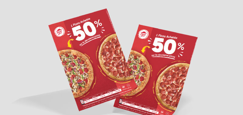 Design BOGO Pizza Hut display