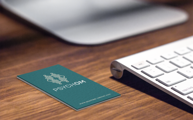 Design and printing of Psychom business cards